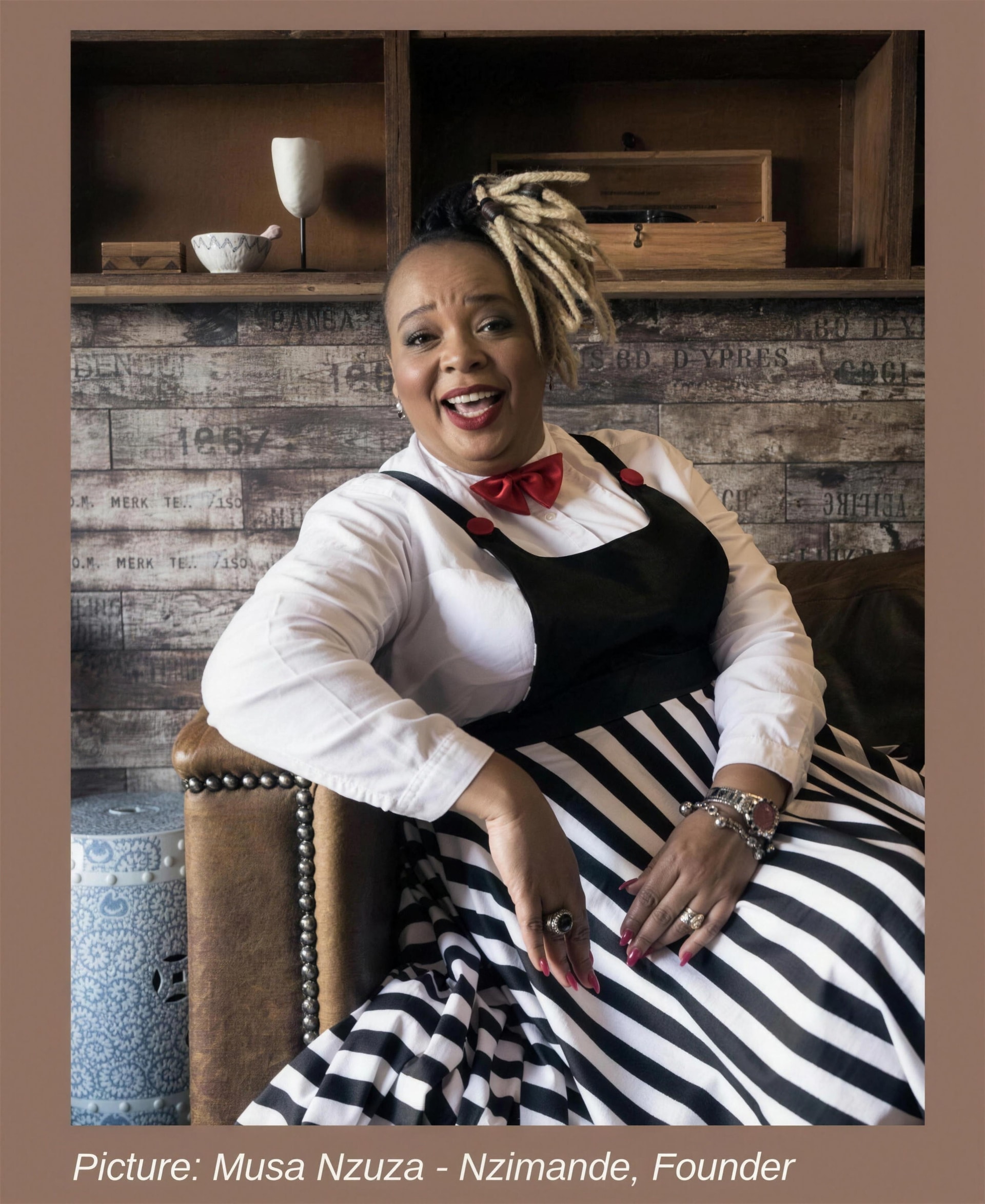 Portrait of Musa Nzuza-Nzimande, founder and chief executive of Abaholi Business Services.
